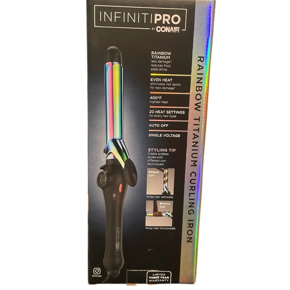InfinitiPRO by Conair Rainbow Titanium 1-inch Curling Wand - Picture 2 of 2